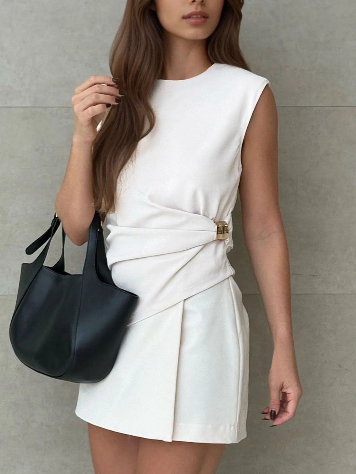 Round Neck Sleeveless Top and Skirts Set - LoveNest Treasures
