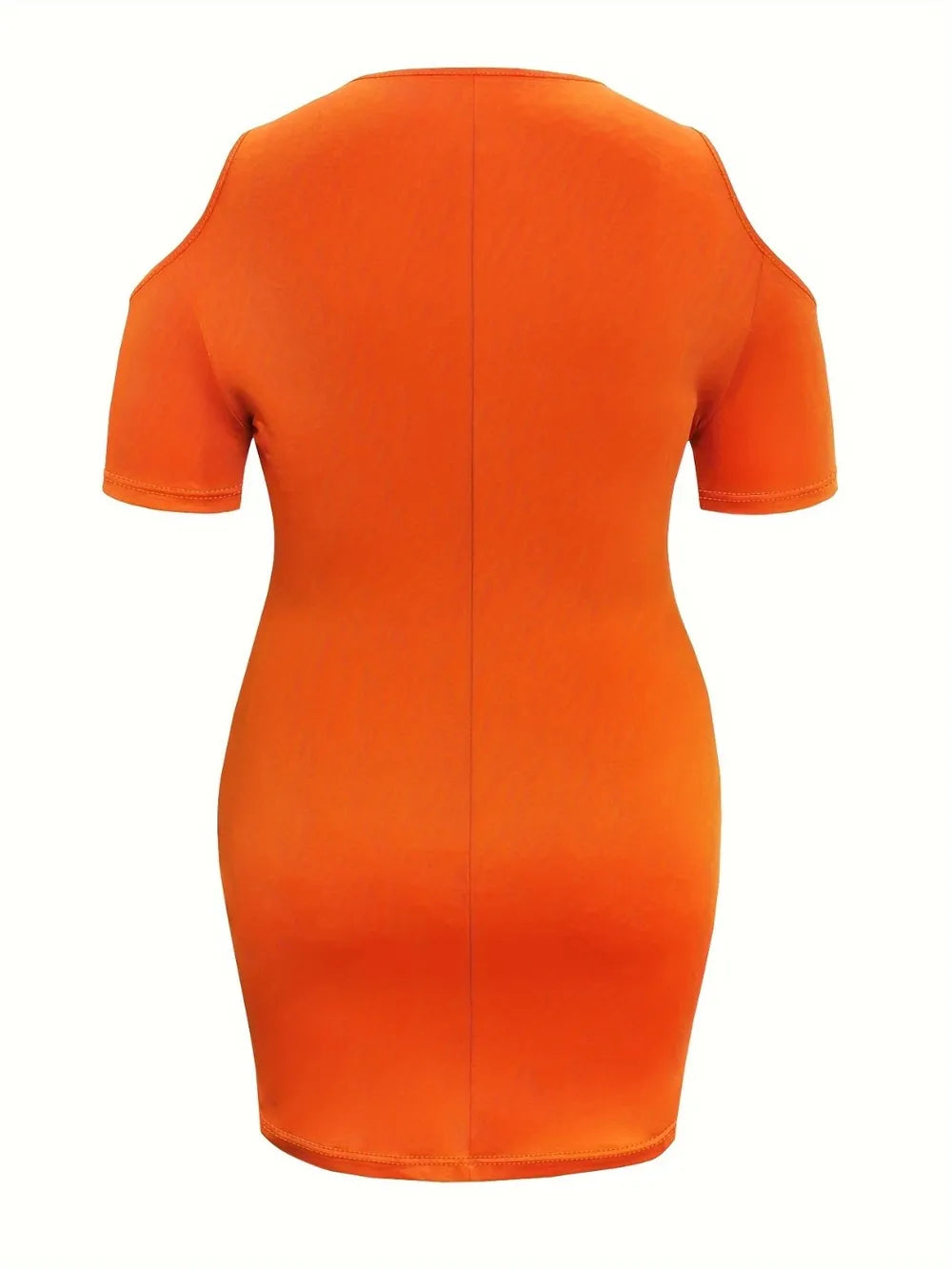 Plus Size Cold Shoulder Short Sleeve Mini Dress - LoveNest Treasures