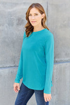 Basic Bae Full Size Round Neck Long Sleeve Top - LoveNest Treasures