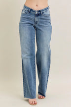 Judy Blue Full Size V - Front Baggy Jeans Plus Size - LoveNest Treasures