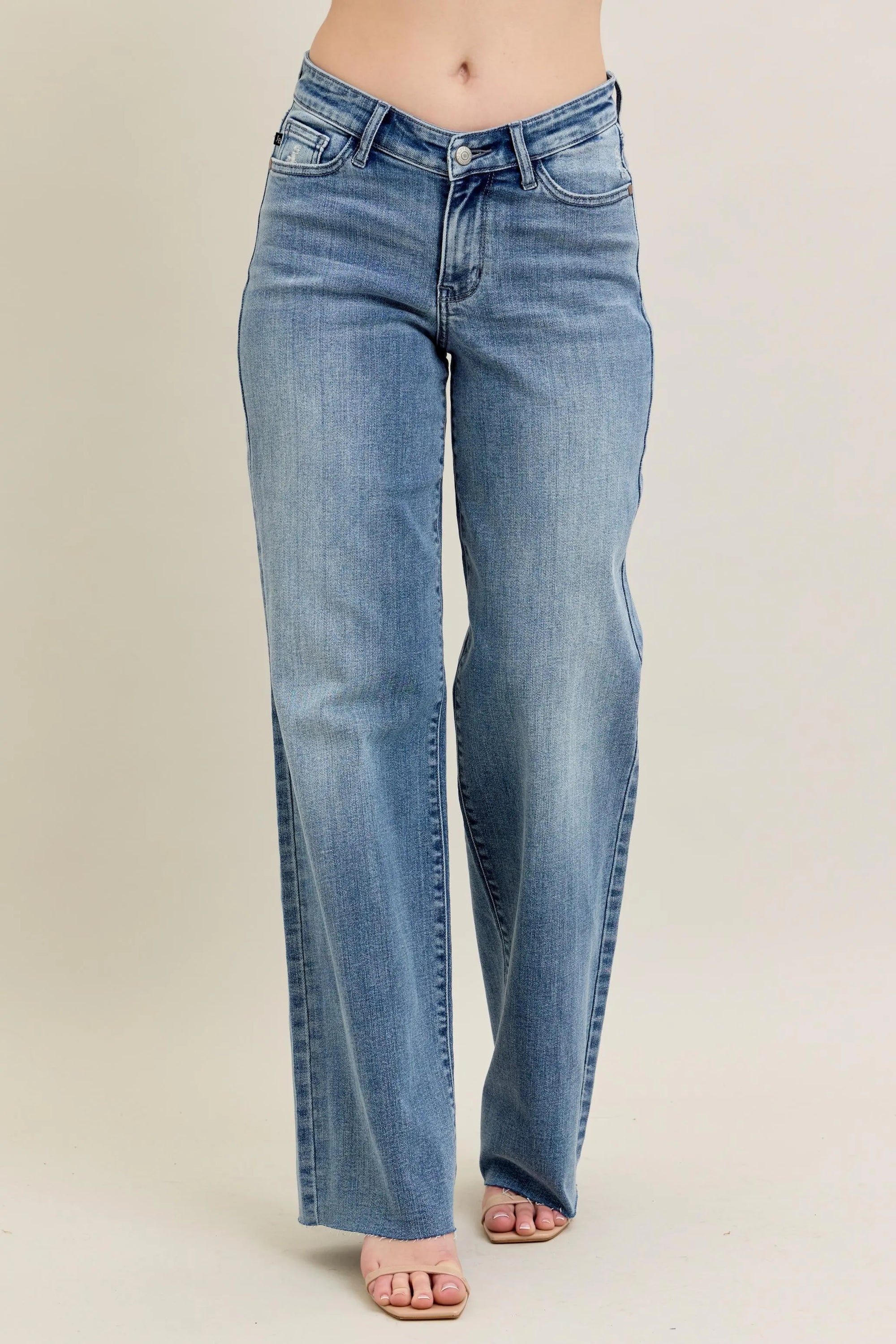 Judy Blue Full Size V - Front Baggy Jeans Plus Size - LoveNest Treasures