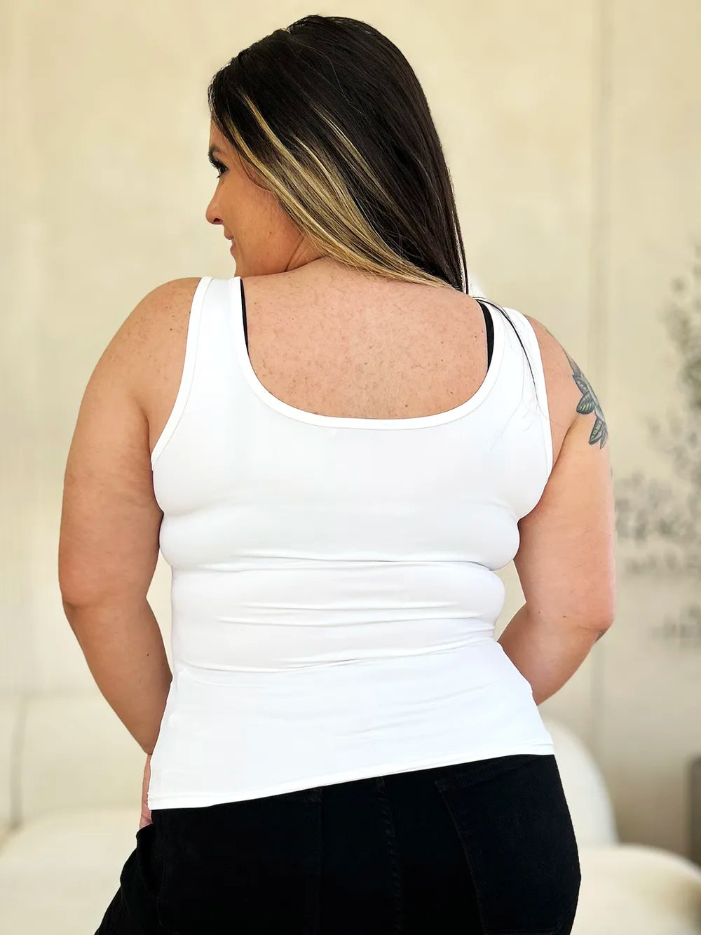 Basic Bae Full Size Square Neck Wide Strap Tank - LoveNest Treasures