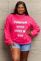 Simply Love Full Size Letter Graphic Sweatshirt - LoveNest Treasures