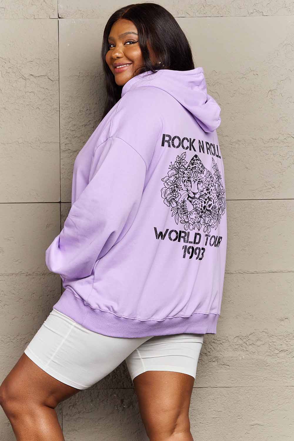 Simply Love Simply Love Full Size Leopard Slogan Graphic Hoodie - LoveNest Treasures