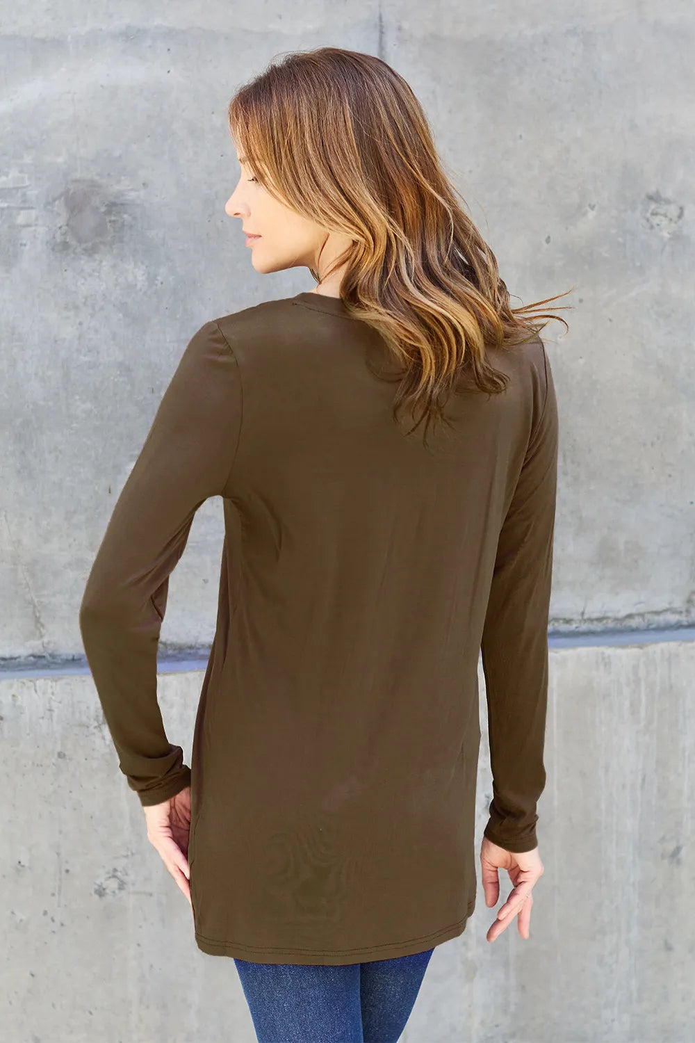 Basic Bae Full Size Round Neck Long Sleeve Top - LoveNest Treasures