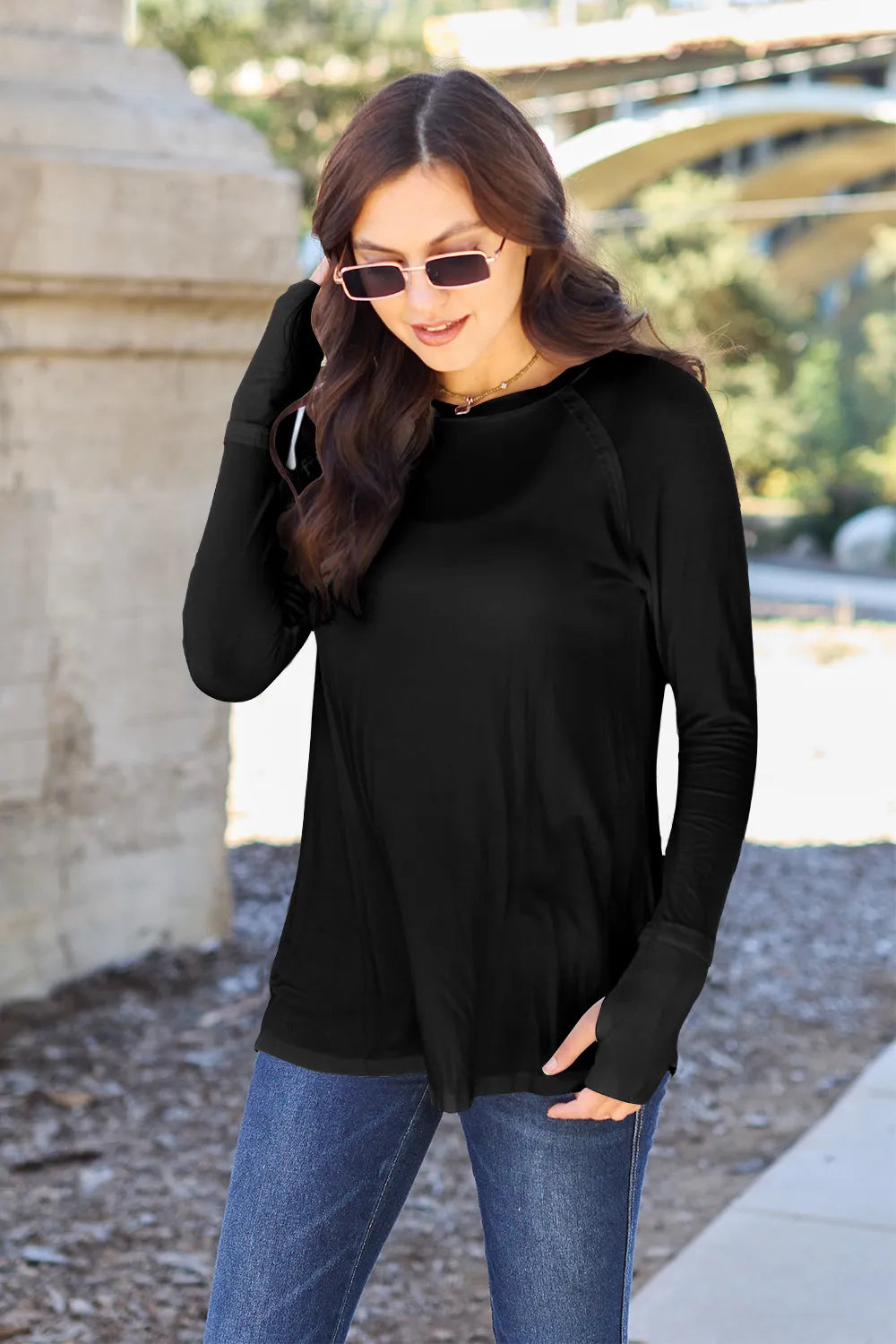 Basic Bae Full Size Round Neck Long Sleeve T-Shirt - LoveNest Treasures