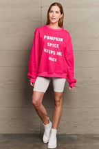 Simply Love Full Size Letter Graphic Sweatshirt - LoveNest Treasures