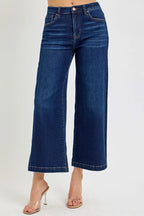 RISEN High Rise Crop Wide Jeans - LoveNest Treasures