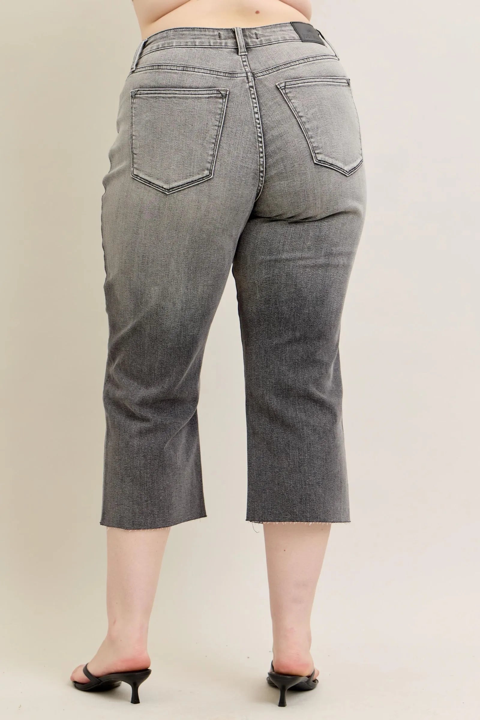Judy Blue Full Size Wide Leg Capris Jeans Plus Size - LoveNest Treasures