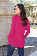 Basic Bae Full Size Round Neck Long Sleeve T-Shirt - LoveNest Treasures