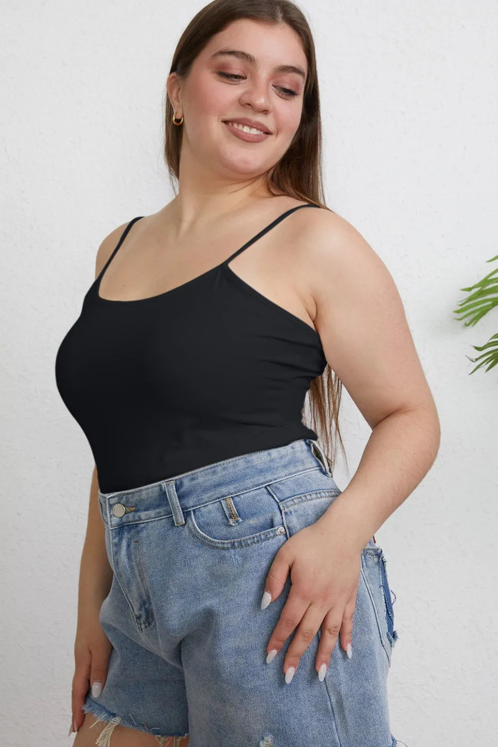 Basic Bae Full Size Round Neck Slim Cami - LoveNest Treasures