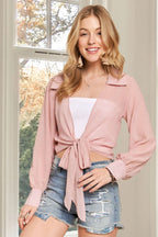 ADORA Woven Tie Top - LoveNest Treasures