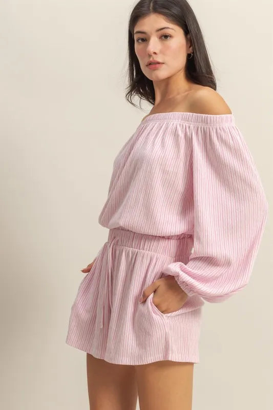 HYFVE Off Shoulder Top and Shorts Set - LoveNest Treasures