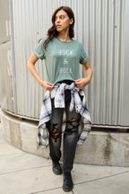 Simply Love Full Size ROCK & ROLL Short Sleeve T-Shirt - LoveNest Treasures
