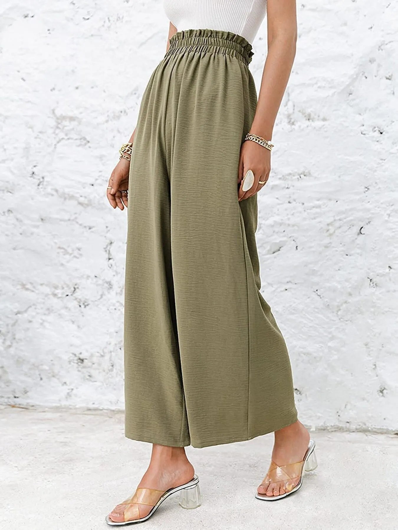 Full Size Wide Leg Pants with Pockets Plus Size - LoveNest Treasures