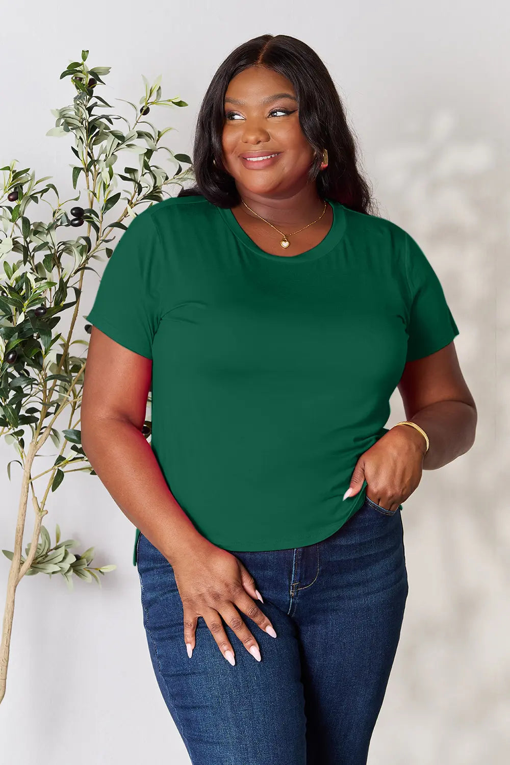 Basic Bae Full Size Round Neck Short Sleeve T-Shirt - LoveNest Treasures