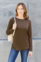 Basic Bae Full Size Round Neck Long Sleeve Top - LoveNest Treasures