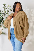 Basic Bae Full Size Ribbed Cocoon Cardigan - LoveNest Treasures
