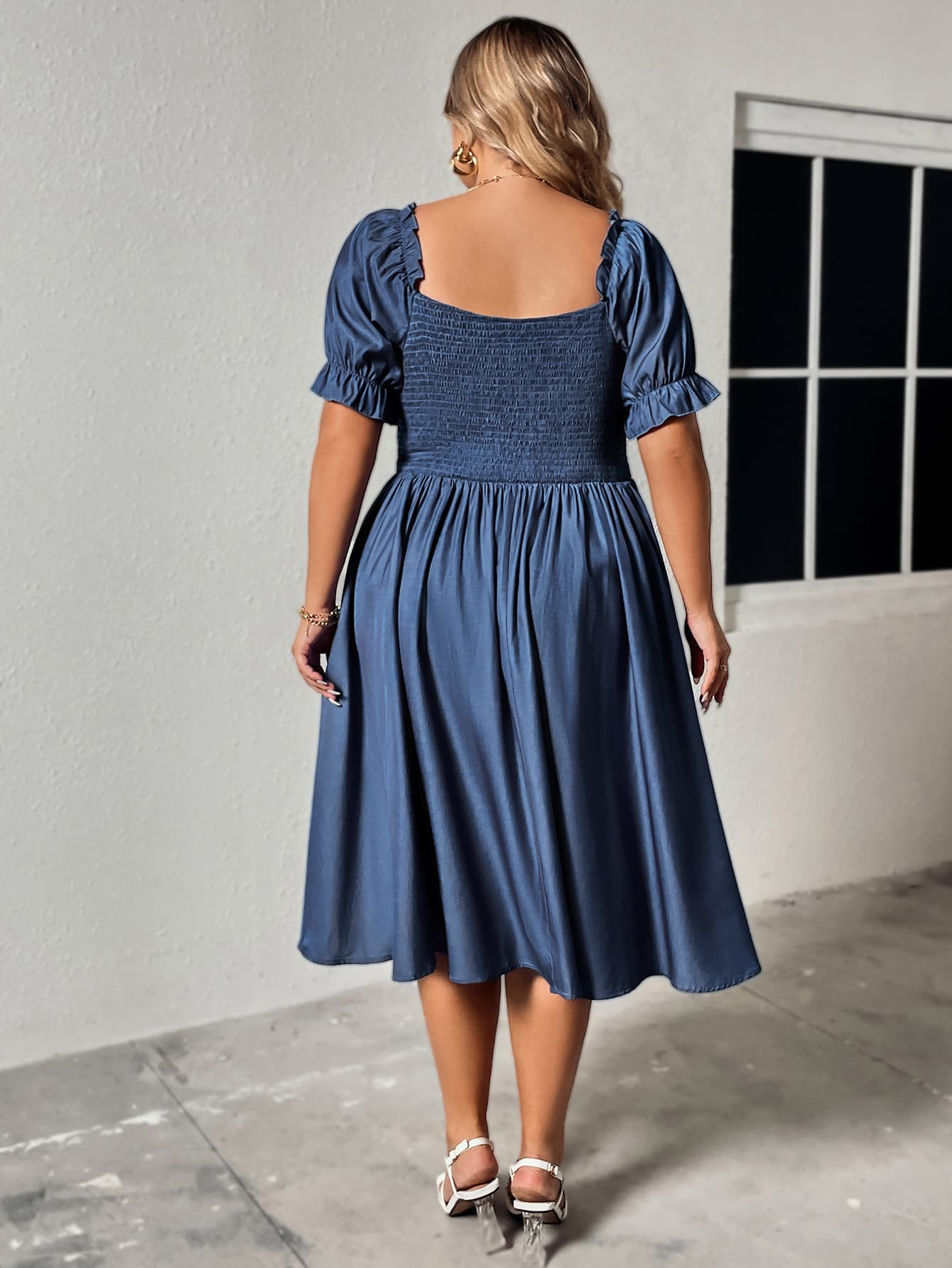 Honey Plus Size Ruched Sweetheart Neck Dress - LoveNest Treasures