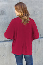 Double Take Full Size Round Neck Long Sleeve T-Shirt - LoveNest Treasures