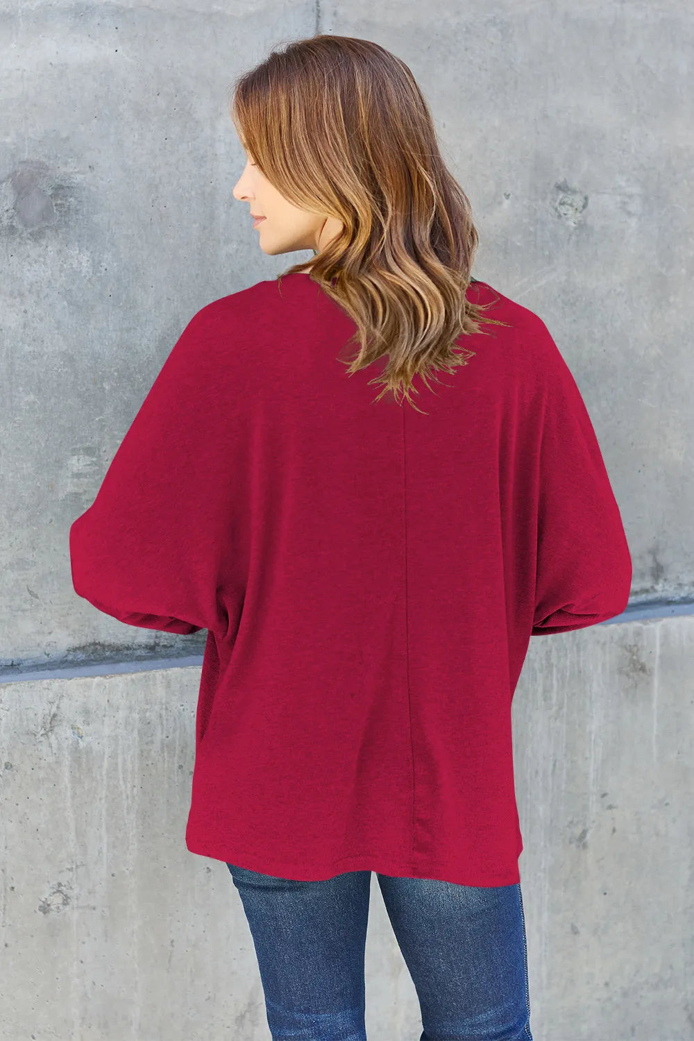 Double Take Full Size Round Neck Long Sleeve T-Shirt - LoveNest Treasures