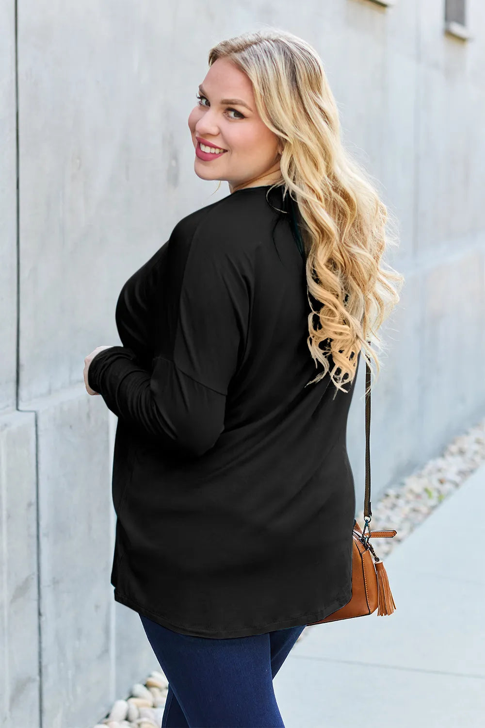 Basic Bae Full Size Round Neck Dropped Shoulder T-Shirt - LoveNest Treasures