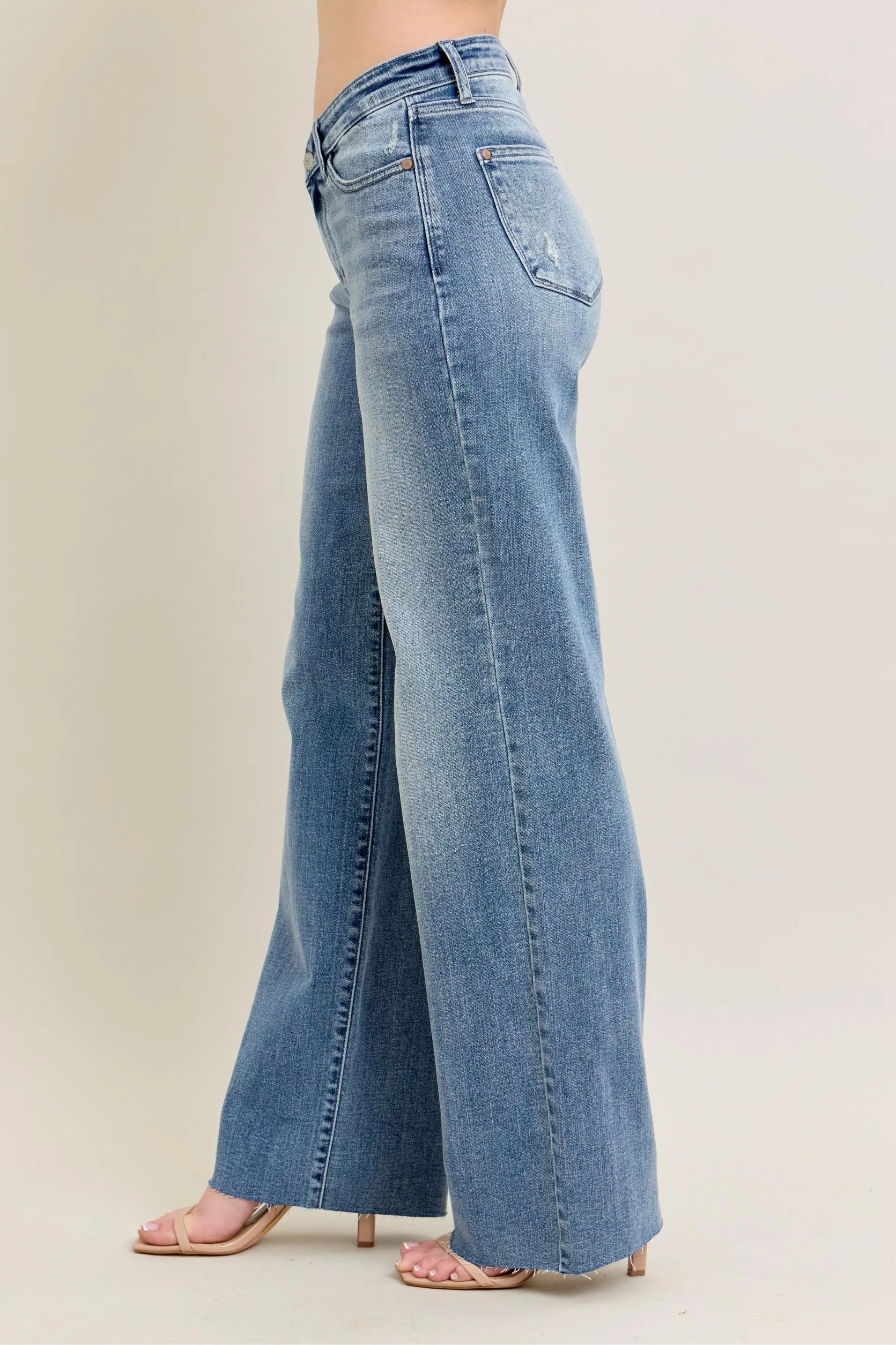 Judy Blue Full Size V - Front Baggy Jeans Plus Size - LoveNest Treasures