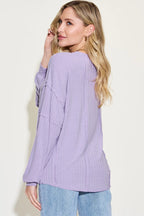 Basic Bae Full Size Ribbed Round Neck Long Sleeve T-Shirt - LoveNest Treasures