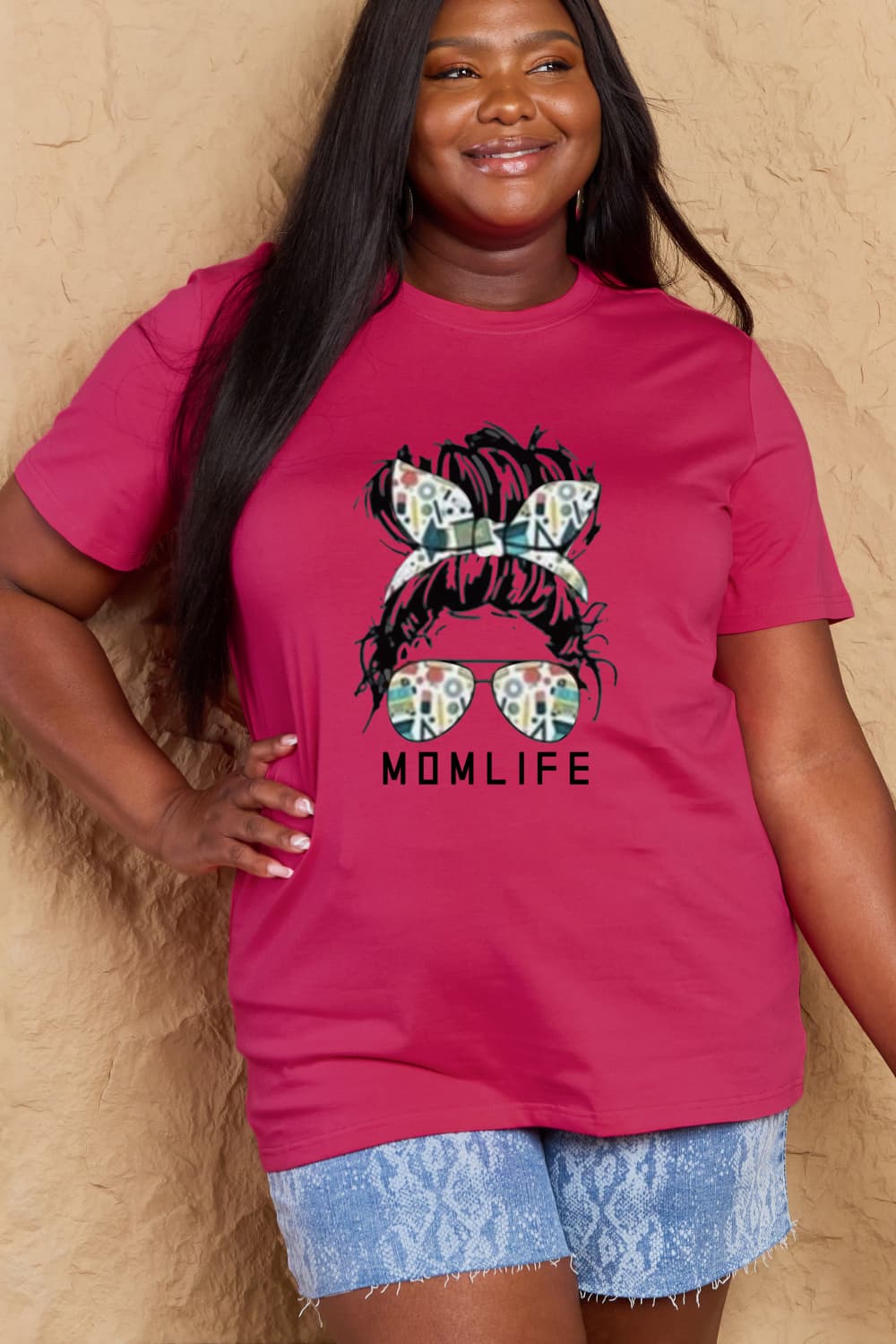 Simply Love Full Size MOM LIFE Graphic Cotton T-Shirt - LoveNest Treasures