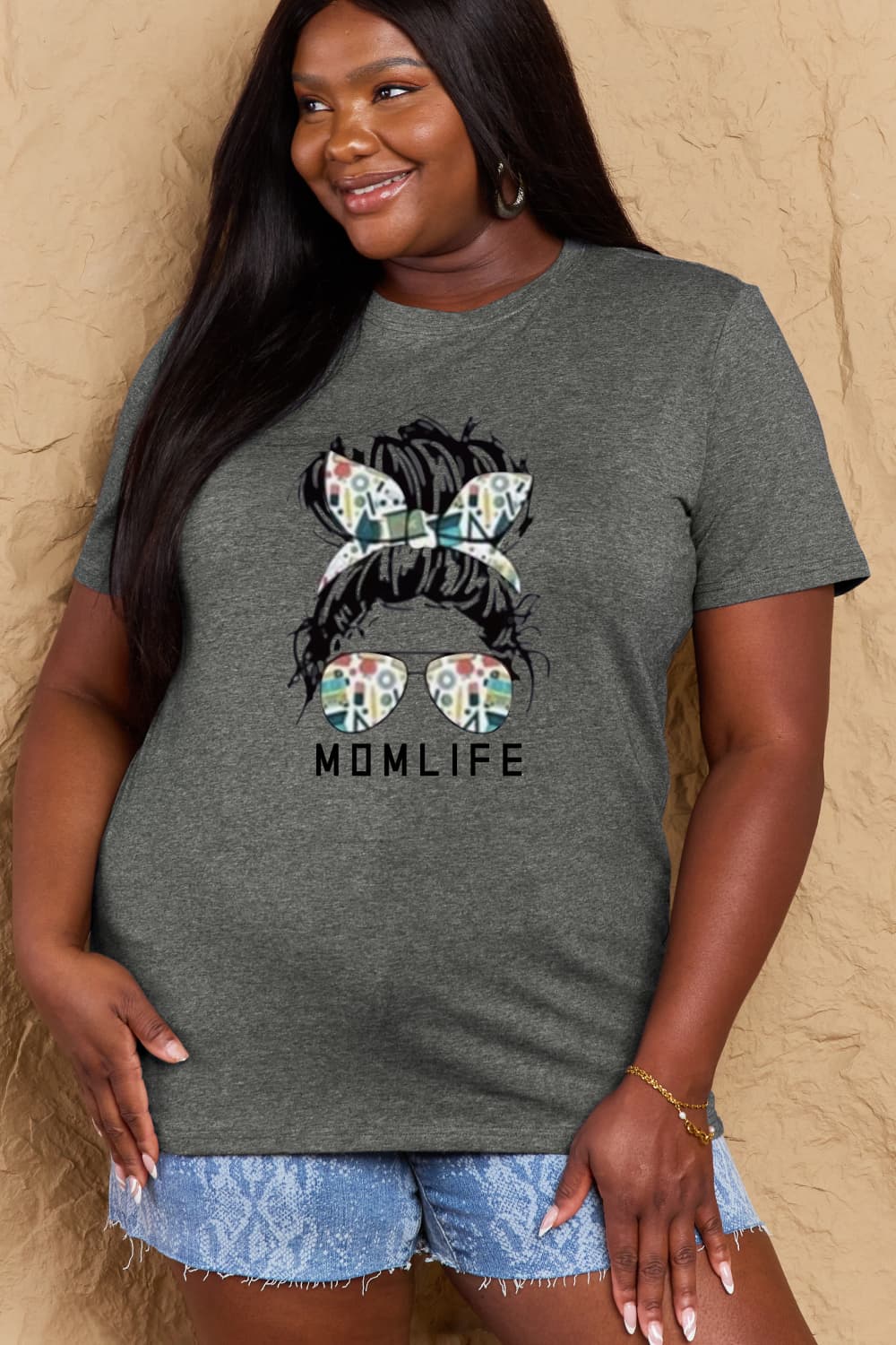 Simply Love Full Size MOM LIFE Graphic Cotton T-Shirt - LoveNest Treasures