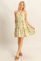 HYFVE Floral Print Halter Neck Tiered Mini Dress - LoveNest Treasures