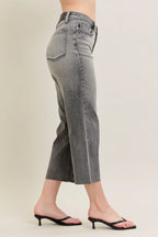 Judy Blue Full Size Wide Leg Capris Jeans Plus Size - LoveNest Treasures