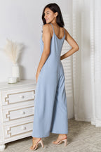 Basic Bae Full Size Spaghetti Strap V-Neck Jumpsuit - LoveNest Treasures