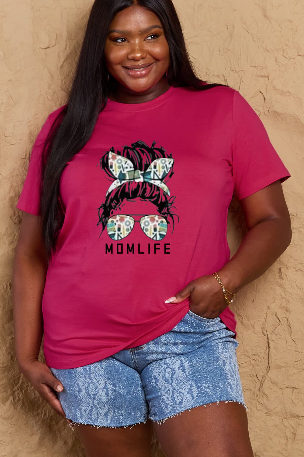 Simply Love Full Size MOM LIFE Graphic Cotton T-Shirt - LoveNest Treasures