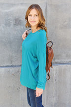 Basic Bae Full Size Round Neck Dropped Shoulder T-Shirt - LoveNest Treasures
