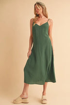 Aemi+Co Side Button Midi Cami Dress - LoveNest Treasures