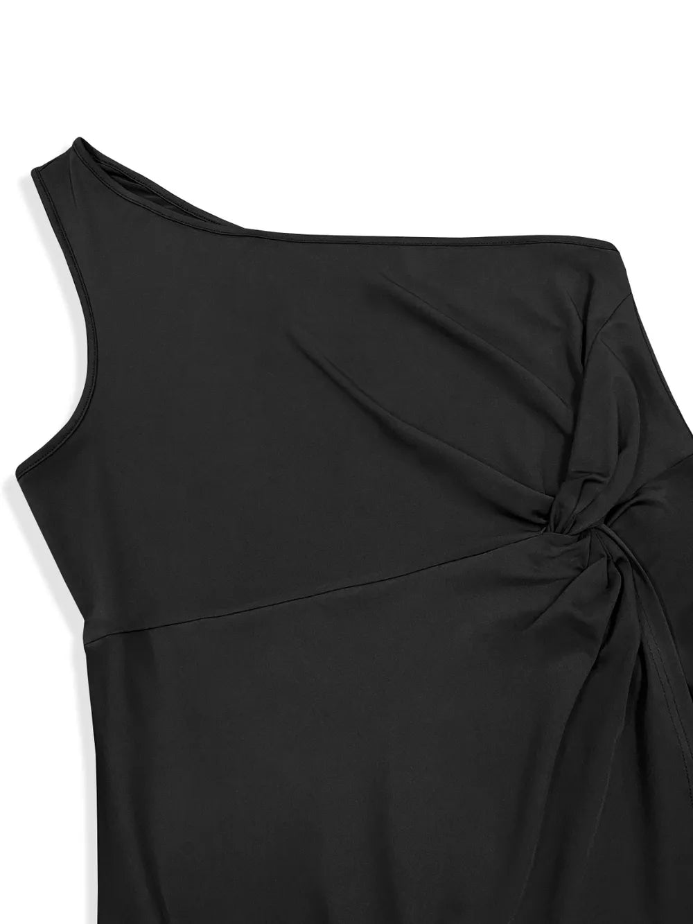 Plus Size Twisted One Shoulder Sleeveless Midi Dress - LoveNest Treasures