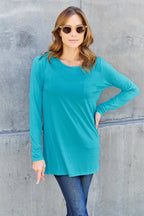 Basic Bae Full Size Round Neck Long Sleeve Top - LoveNest Treasures