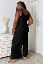 Basic Bae Full Size Spaghetti Strap V-Neck Jumpsuit - LoveNest Treasures