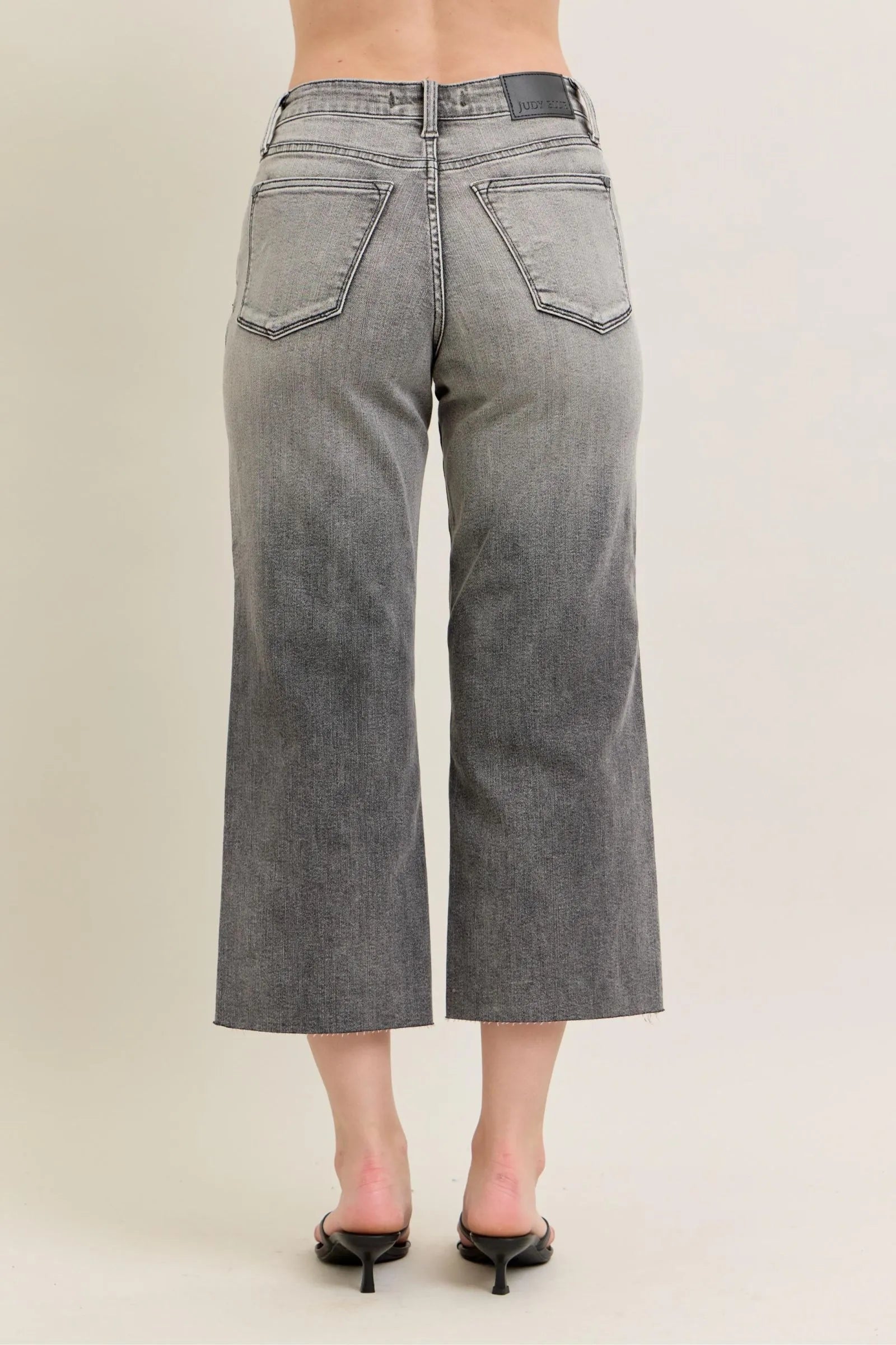 Judy Blue Full Size Wide Leg Capris Jeans Plus Size - LoveNest Treasures