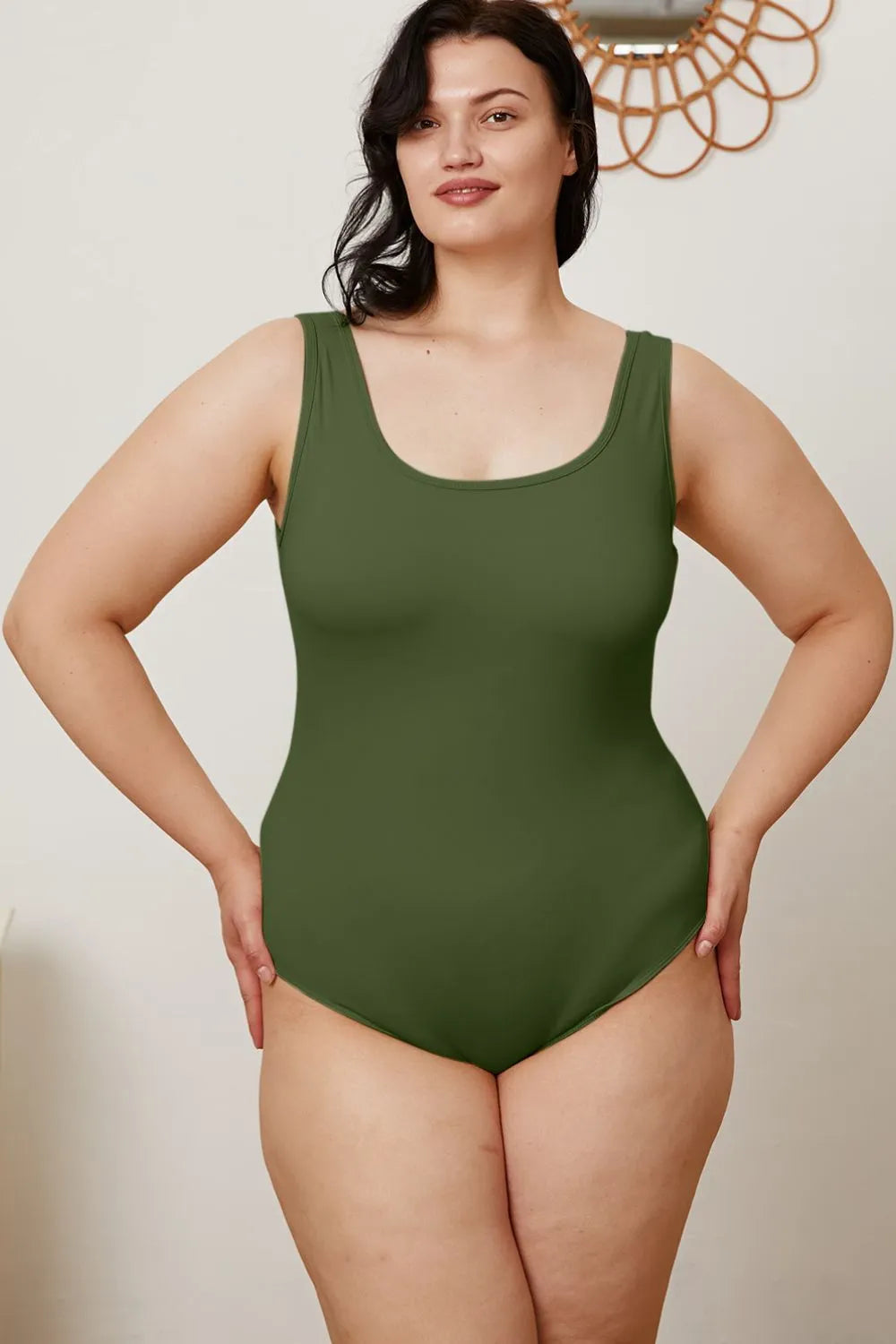 Basic Bae Full Size Square Neck Sleeveless Bodysuit - LoveNest Treasures