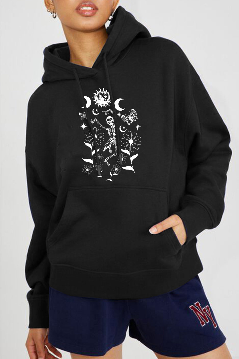 Simply Love Simply Love Full Size Dancing Skeleton Graphic Hoodie - LoveNest Treasures