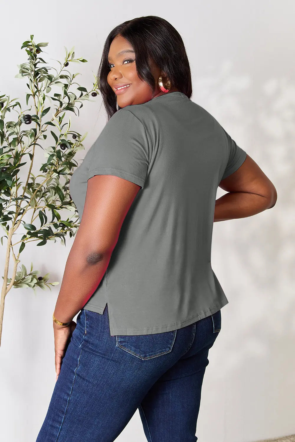 Basic Bae Full Size Round Neck Short Sleeve T-Shirt - LoveNest Treasures