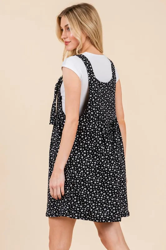 BOMBOM Floral Print Overalls with Pockets - LoveNest Treasures