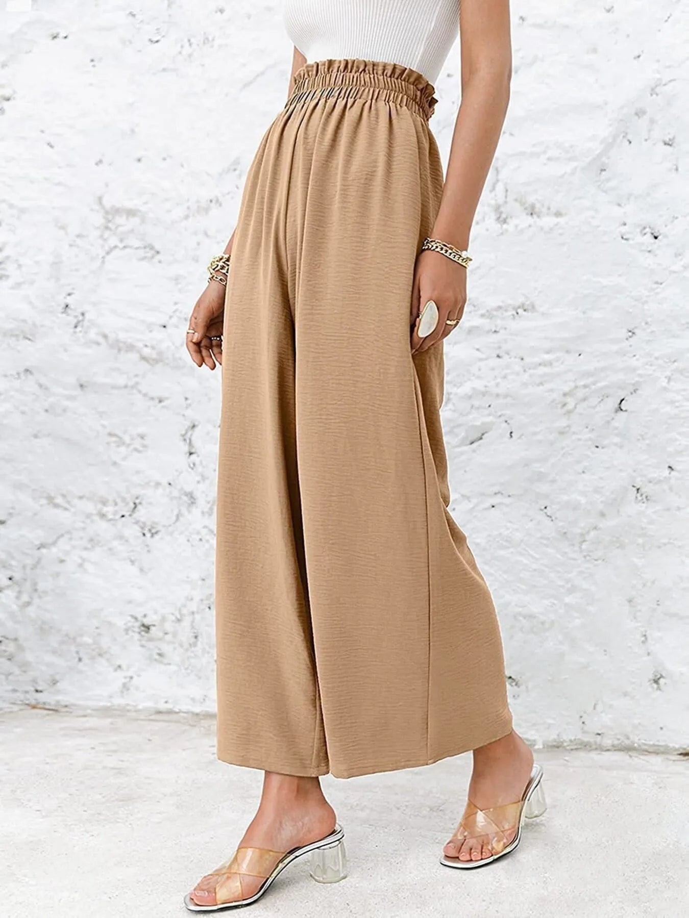Full Size Wide Leg Pants with Pockets Plus Size - LoveNest Treasures