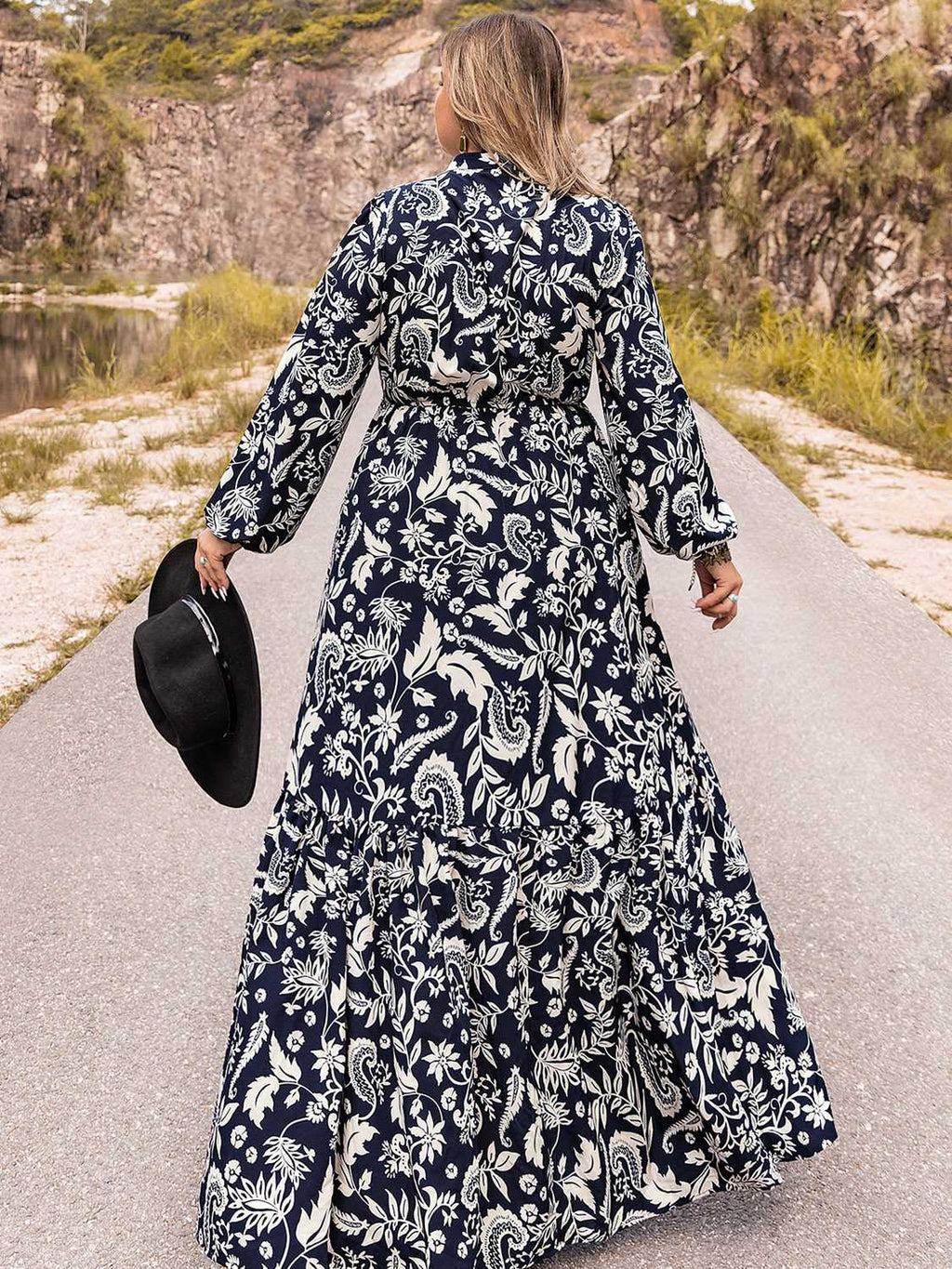 Plus Size Long Sleeve Maxi Dress - LoveNest Treasures