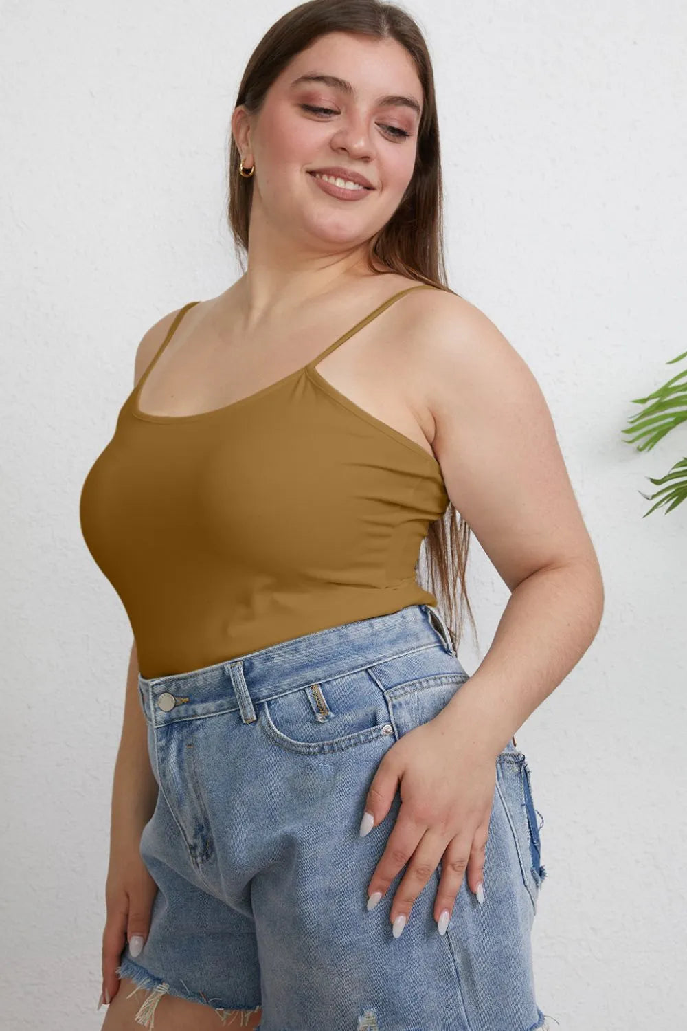 Basic Bae Full Size Round Neck Slim Cami - LoveNest Treasures