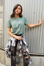 Simply Love Full Size ROCK & ROLL Short Sleeve T-Shirt - LoveNest Treasures