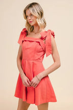 SO ME Fit and Flare Washed Gameday Dress - LoveNest Treasures