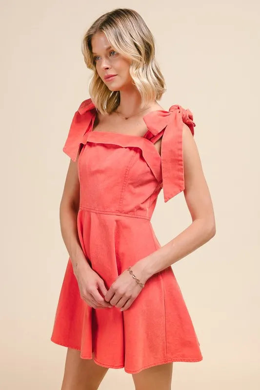 SO ME Fit and Flare Washed Gameday Dress - LoveNest Treasures
